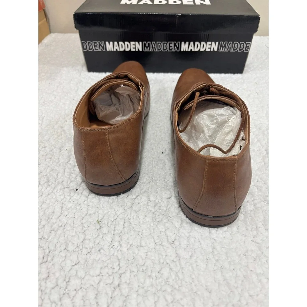 Madden 10 Tan M-Ulrich Men Oxford Dress Shoe Casual Preppy Business Professional